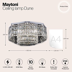 Потолочная люстра Maytoni Dune DIA005CL-10CH 1