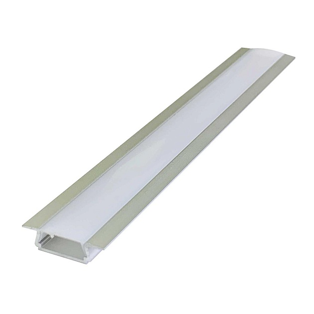 Профиль встраиваемый с рассеивателем серебро 1м.  Apeyron 08-06 Фото № 1