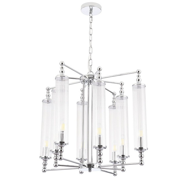 Подвесная люстра Crystal Lux Tomas SP8 D650 Chrome Фото № 6