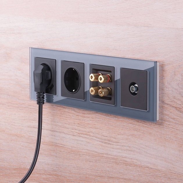 Акустическая розетка Werkel черный матовый W1185008 4690389157059 изображение 5 Акустическая розетка Werkel черный матовый W1185008 4690389157059 Фото № 5