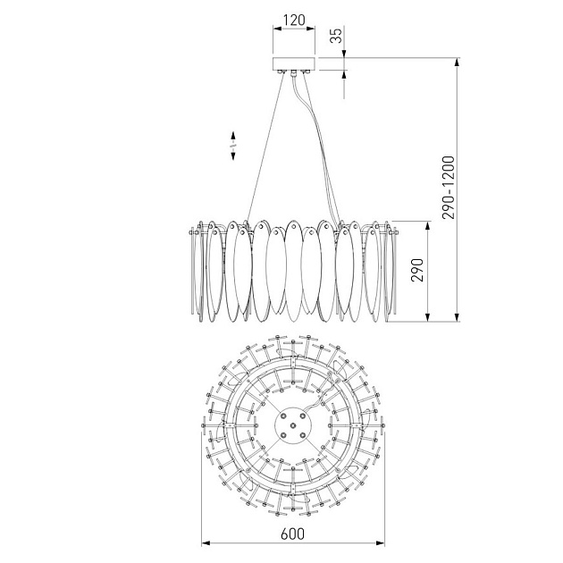 Подвесная люстра Bogates Canaria 326/8 Smart Фото № 2