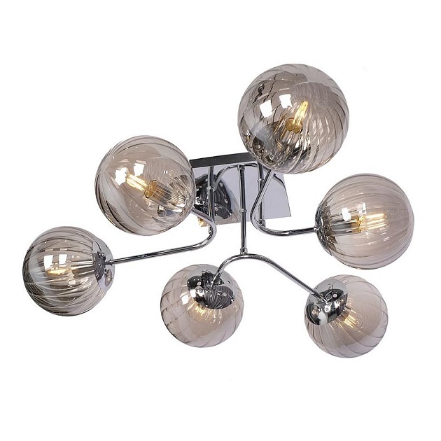 Потолочная люстра Elvan LU-3601/6-E14-СhSmGr изображение 1 Потолочная люстра Elvan LU-3601/6-E14-СhSmGr Фото № 1