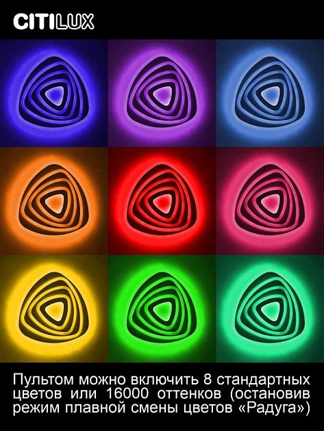 Потолочный светодиодный светильник Citilux Триест Смарт CL737A34E Фото № 22