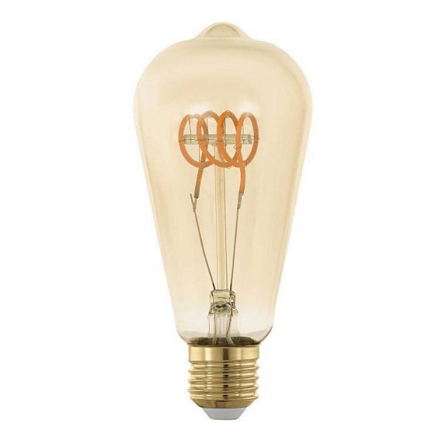 Лампа светодиодная Eglo E27 5W 2200K янтарная 11887 Фото № 1