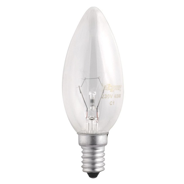 Лампа накаливания Jazzway E14 40W 2700K прозрачная 3320539 Фото № 1