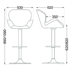 Барный стул AksHome Berlin зеленый, велюр 62687 1