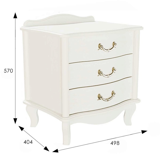 Тумбочка Мебелик Джульетта 008539 Фото № 3