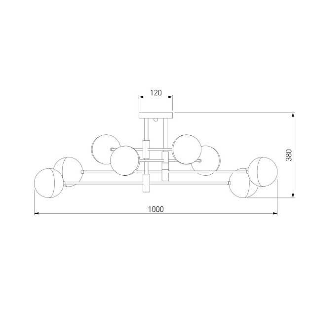 Потолочная люстра Eurosvet Nuvola 70129/8 латунь Фото № 2