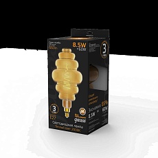 Лампа светодиодная филаментная Gauss E27 8,5W 2000K янтарная 161802105 3
