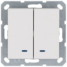 Выключатель двухклавишный Jasmart G3023NW