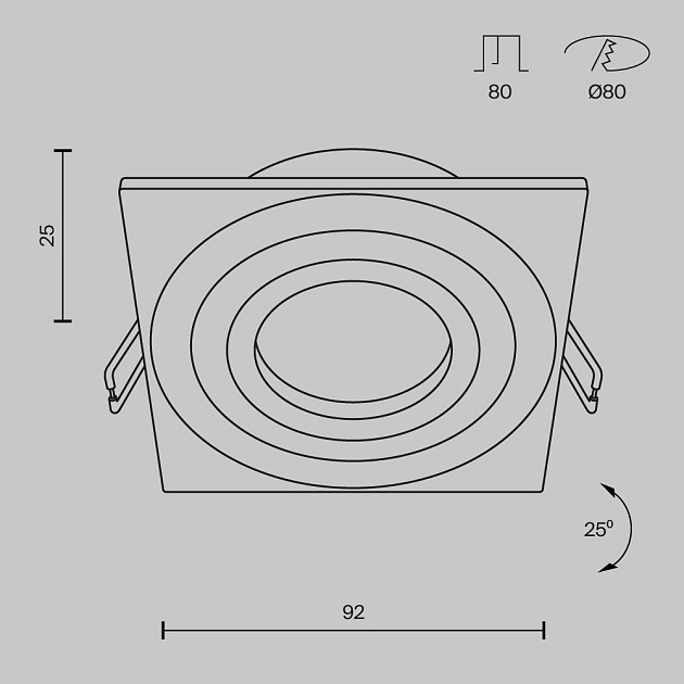 Встраиваемый светильник Maytoni Technical Atom DL024-2-01S Фото № 2