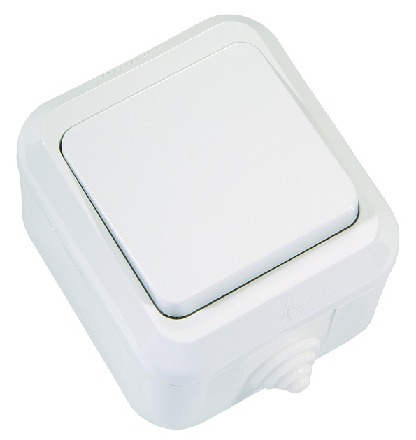 MAKEL п герм бел. выключатель 1кл прох. 18303 Фото № 1