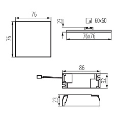 Светодиодный светильник ip65 Kanlux AREL LED DL 6W-WW 29583 2