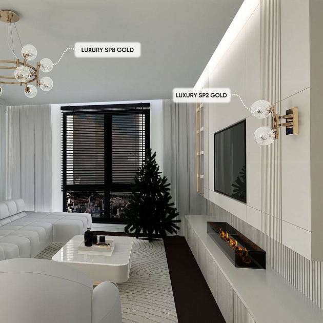 Бра Crystal Lux Luxury AP2 Gold Фото № 7