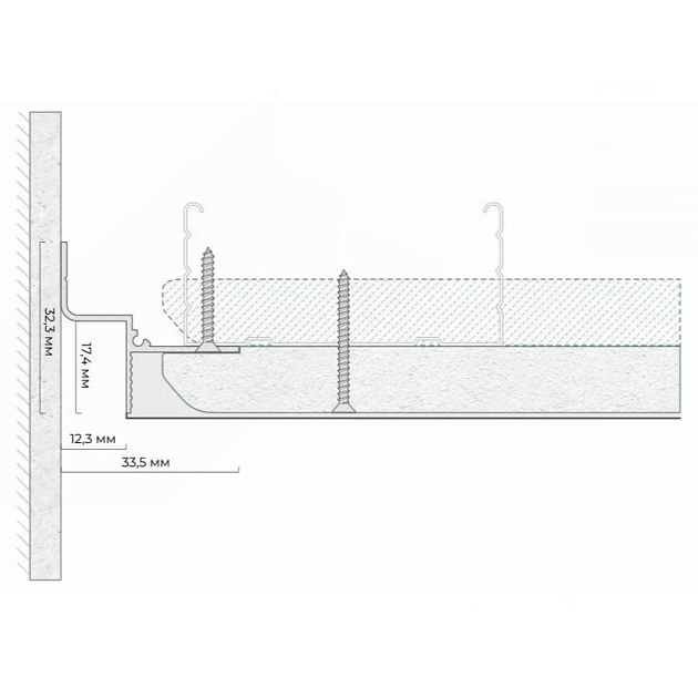Безрамный теневой профиль FerGipps черный ТП 129 УТ000002538 изображение 2 Безрамный теневой профиль FerGipps черный ТП 129 УТ000002538 Фото № 2