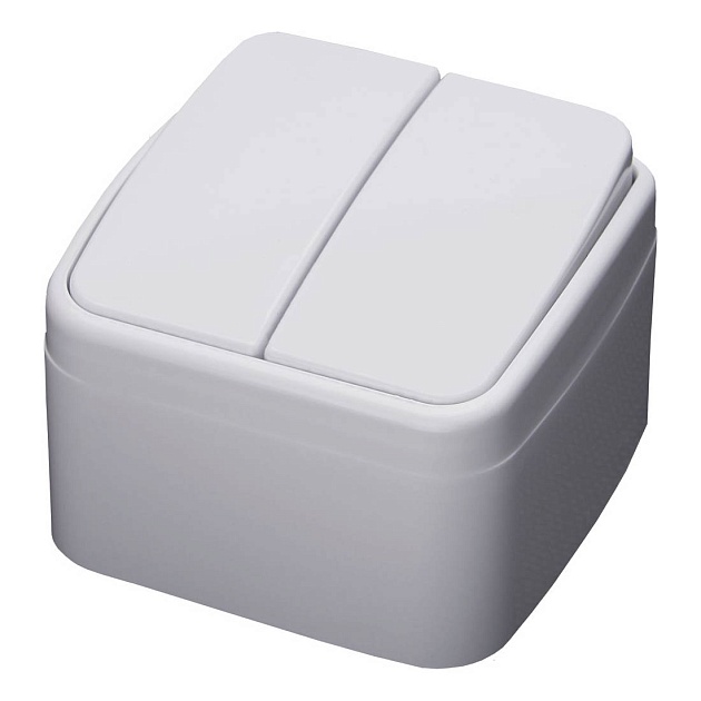 Выключатель двухклавишный Feron Stekker Basic PSW104220 39032 Фото № 1