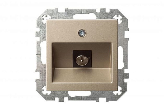 ТВ-розетка оконечная Liregus Epsilon шампань 28-314 изображение 3 ТВ-розетка оконечная Liregus Epsilon шампань 28-314 Фото № 3