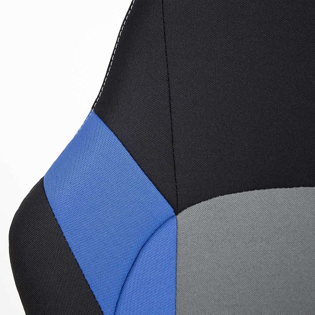 Игровое кресло AksHome Flaviy черный/серый/синий, ткань 86380 Фото № 5