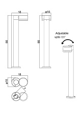 Уличный светодиодный светильник Arte Lamp Nunki A1910PA-1BK 1