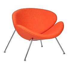 Кресло дизайнерское DOBRIN EMILY (оранжевая ткань AF, хромированная сталь) 72-LMO EMILY