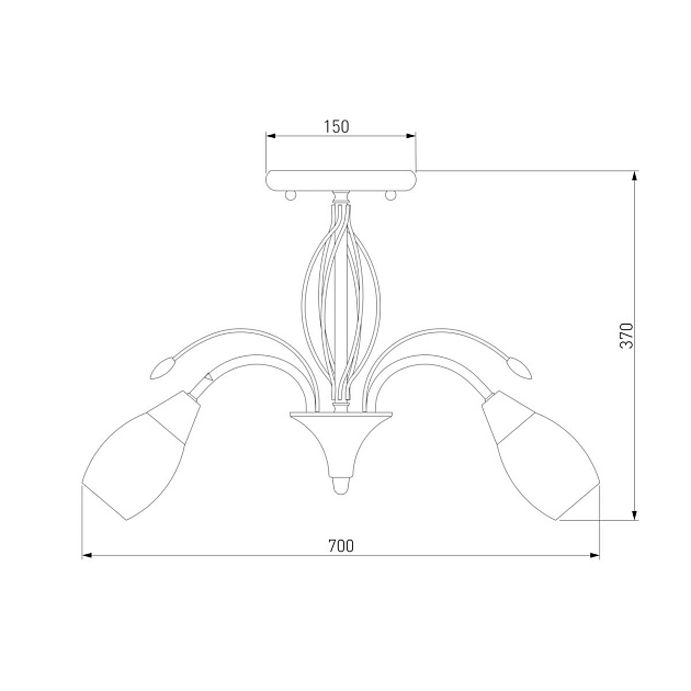 Потолочная люстра Eurosvet 30280/8 античная бронза изображение 2 Потолочная люстра Eurosvet 30280/8 античная бронза Фото № 2