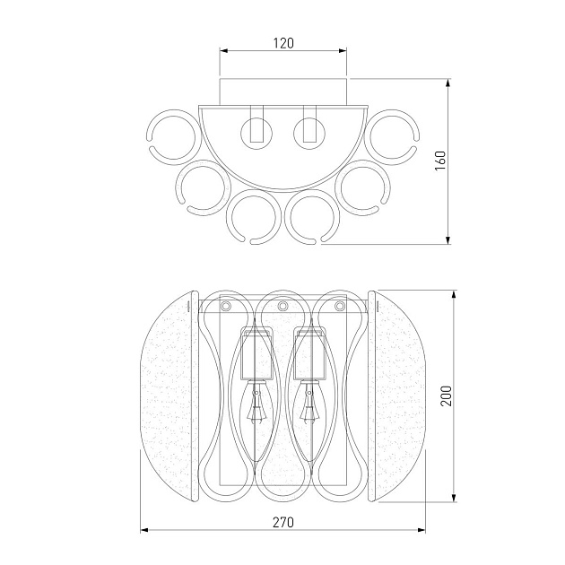 Настенный светильник Bogates Callas 365/2 Фото № 2