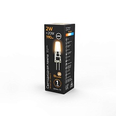 Лампа светодиодная Gauss G4 2W 3000K прозрачная 107707102 4