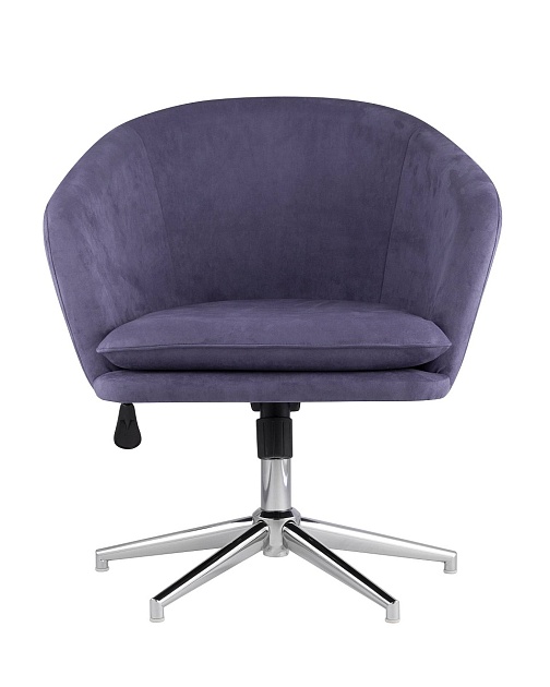 Поворотное кресло Stool Group Харис регулируемое замша синий HARRIS HY-82 Фото № 3
