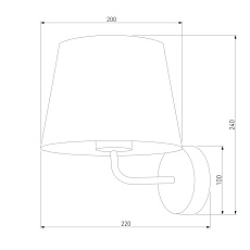 Бра TK Lighting 1880 Maja Grafit 1
