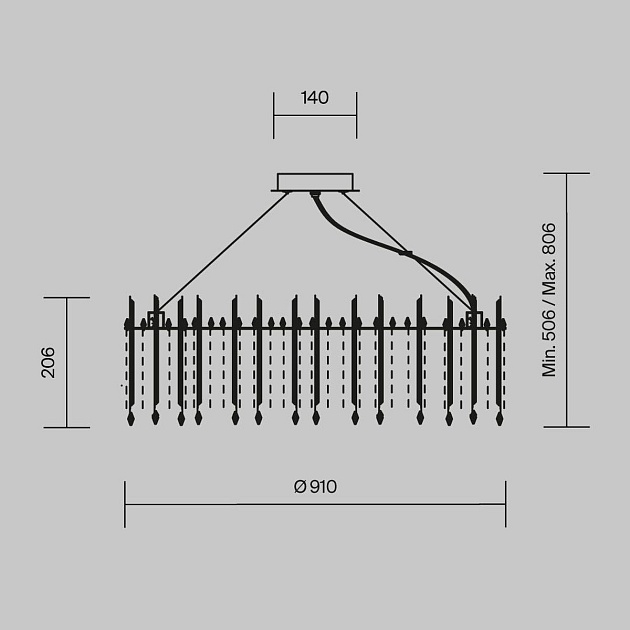 Подвесная люстра Maytoni Rocio MOD036PL-18N Фото № 3