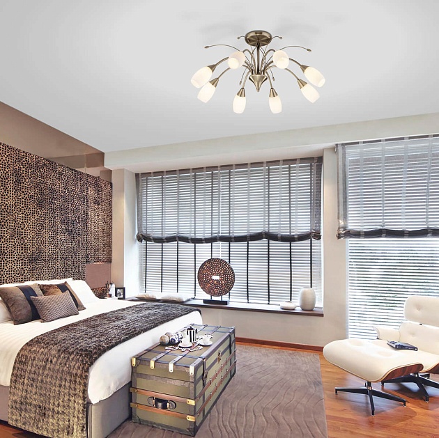 Потолочная люстра Eurosvet 30280/8 античная бронза изображение 6 Потолочная люстра Eurosvet 30280/8 античная бронза Фото № 6