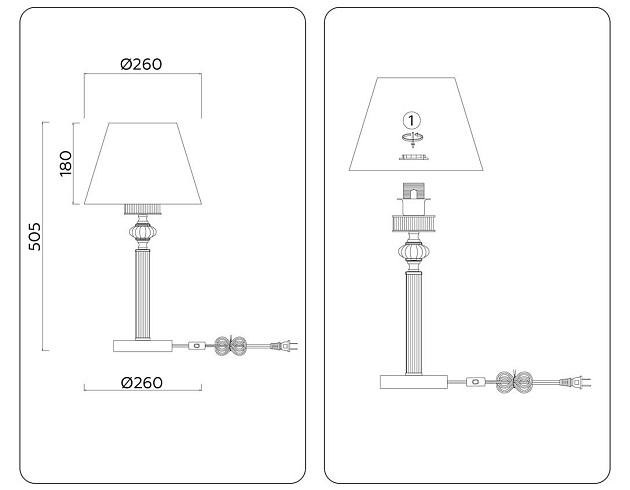 Настольная лампа Ambrella light High Light LH71007 Фото № 9