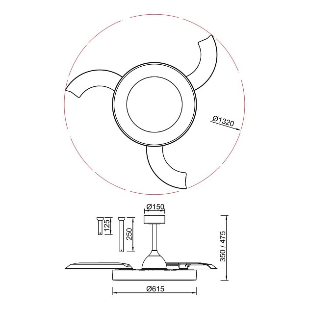 Люстра-вентилятор Mantra NISEKO FAN L 9058 Фото № 5