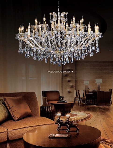 Подвесная люстра Crystal Lux Hollywood SP20+10 Gold Фото № 6