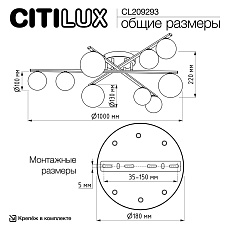 Потолочная люстра Citilux Glob CL209293 1