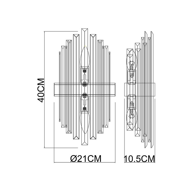 Настенный светильник Arte Lamp Fedelta A1068AP-2CC изображение 2 Настенный светильник Arte Lamp Fedelta A1068AP-2CC Фото № 2