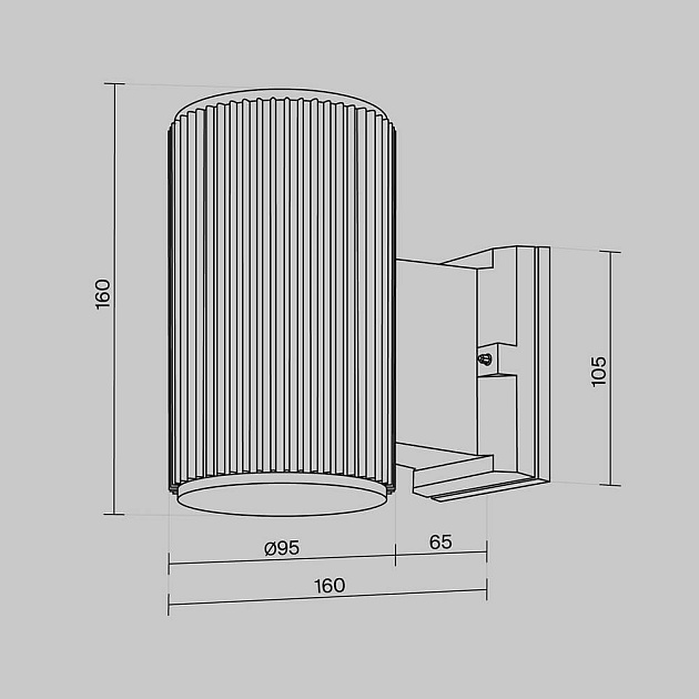 Настенный светильник Maytoni Rando O419WL-01GR Фото № 2