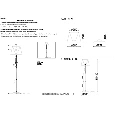 Торшер Crystal Lux Armando PT1 Chrome 1