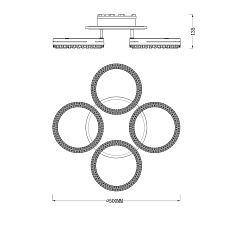 Потолочная светодиодная люстра Escada Fianit 10282/4LED 5