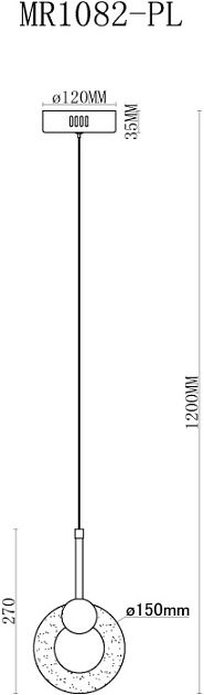 Подвесной светодиодный светильник MyFar Lora MR1082-PL изображение 2 Подвесной светодиодный светильник MyFar Lora MR1082-PL Фото № 2