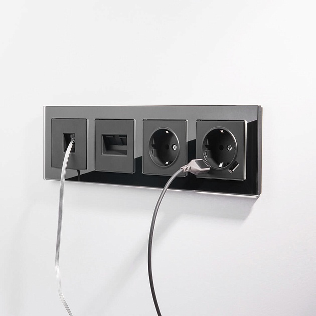 Розетка с заземлением Werkel черный матовый W1171008 4690389156878 Фото № 11