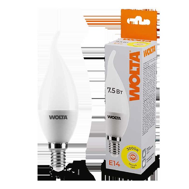 Светодиодная лампа WOLTA 25YCD7.5E14 изображение 1 Светодиодная лампа WOLTA 25YCD7.5E14 Фото № 1