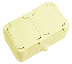 Розетка с крышкой + Розетка с крышкой Makel 18254