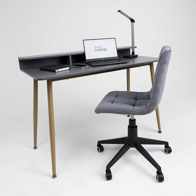 Письменный стол AksHome Jasper серый, металл 86201 Фото № 4