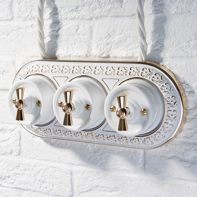 Переключатель-выключатель Werkel одноклавишный Retro белый W5612001 4690389166709 изображение 7 Переключатель-выключатель Werkel одноклавишный Retro белый W5612001 4690389166709 Фото № 7