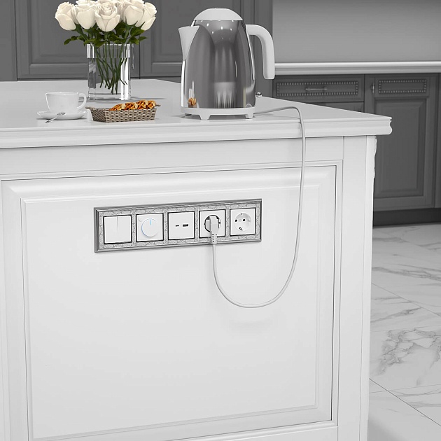 Выключатель двухклавишный Werkel белый W1120001 4690389155192 Фото № 6