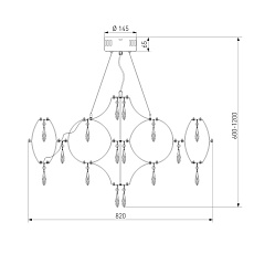 Подвесная светодиодная люстра Bogates Tense 443/1 1