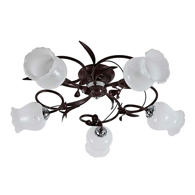 Потолочная люстра ЭкономСвет 10076/5CF+CR WT изображение 1 Потолочная люстра ЭкономСвет 10076/5CF+CR WT Фото № 1