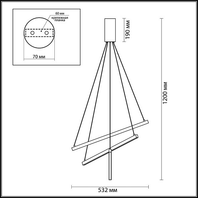 Подвесной светодиодный светильник Odeon Light L-vision Cometa 3860/39L Фото № 4