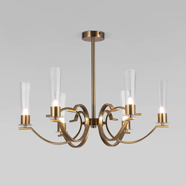 Подвесная люстра Eurosvet Rosher 60141/6 латунь изображение 1 Подвесная люстра Eurosvet Rosher 60141/6 латунь Фото № 1